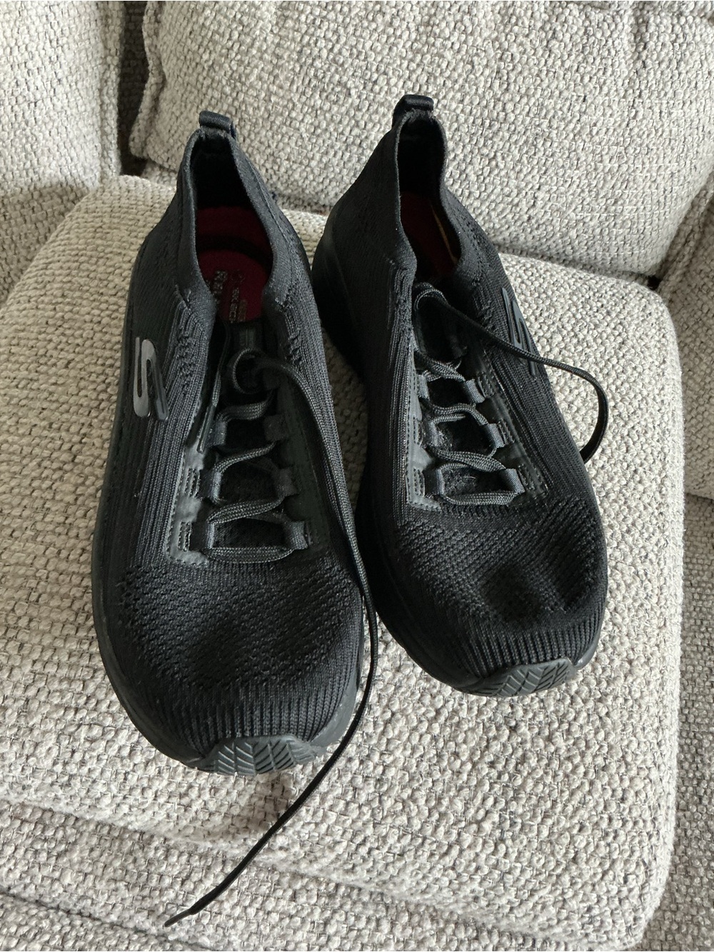 Skechers Men's Black Knit Slip-On Casual Sneakers